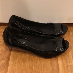 Cole Haan Air Tali Black Wedge Peep Toe Pump 5